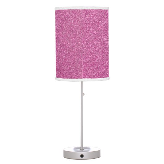Pink Glitter, Sparkle, Glitter Background Table Lamp (Back)