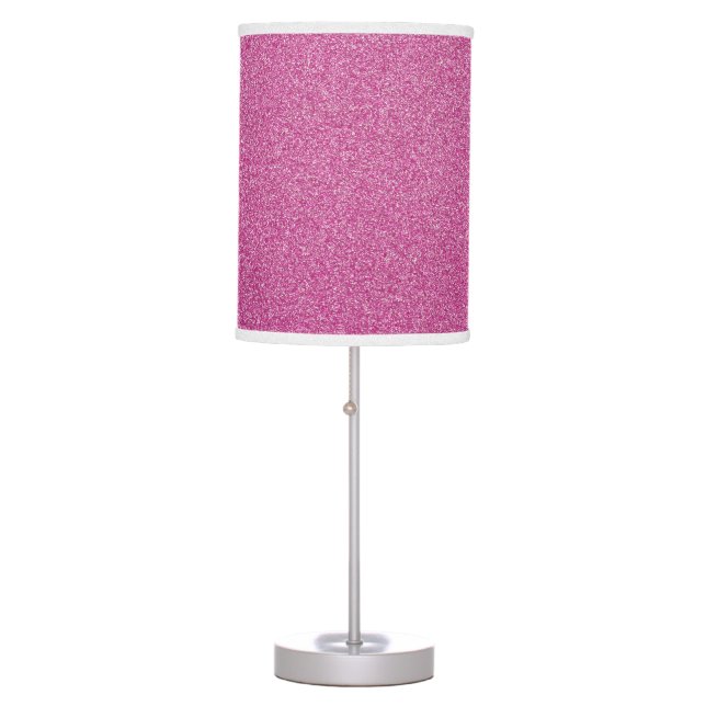Pink Glitter, Sparkle, Glitter Background Table Lamp (Front)