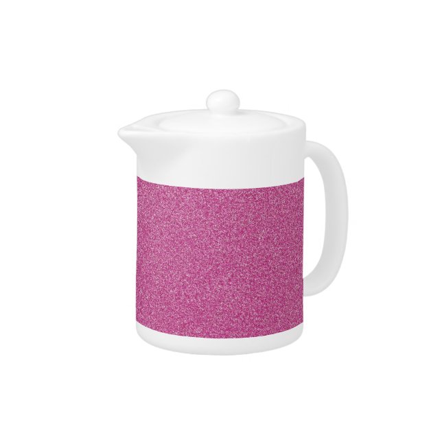Pink Glitter, Sparkle, Glitter Background Teapot (Right)