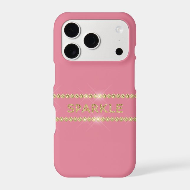 Pink Glitter Sparkle Iphone Case (Back)