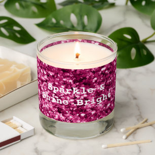 Pink Glitter Sparkle Scented Candle