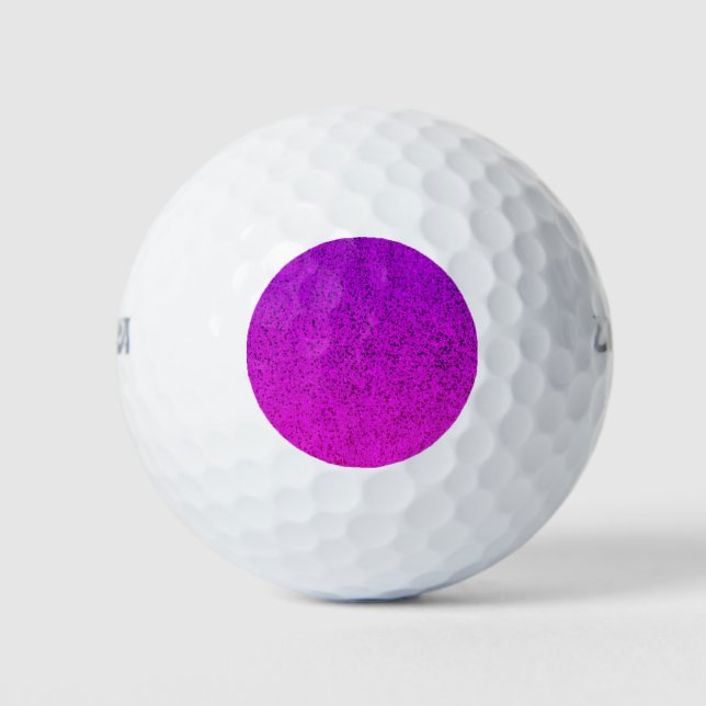 Pink Glitter Sparkle Shiny Shimmer Golf Balls (Front)