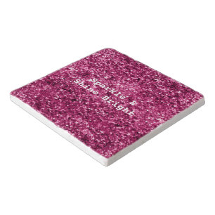 Pink Glitter Sparkle Trivet