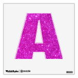 Pink Glitter Sparkle Wall Decal Letter A at Zazzle