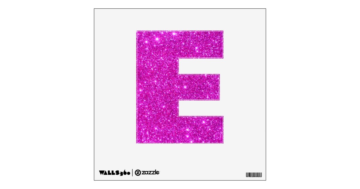 Pink Glitter Sparkle Wall Decal Letters Glittery E Zazzle Com