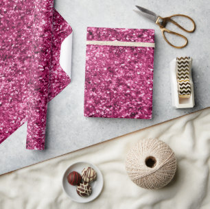 Pink Glitter Sparkle Wrapping Paper
