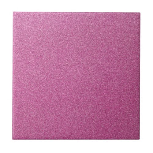 Pink Glitter Sparkly Glitter Background Ceramic Tile