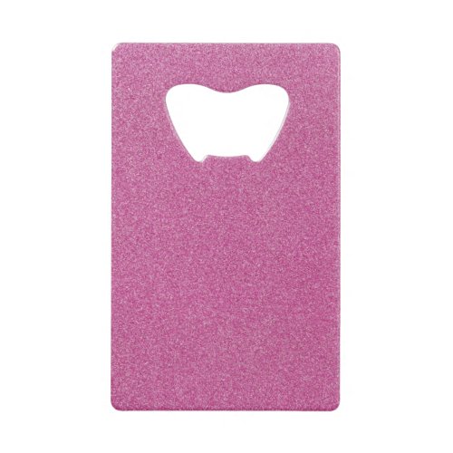 Pink Glitter Sparkly Glitter Background Credit Card Bottle Opener