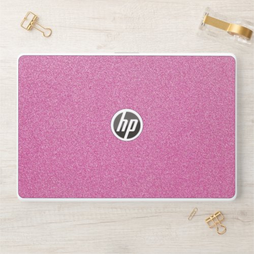 Pink Glitter Sparkly Glitter Background HP Laptop Skin