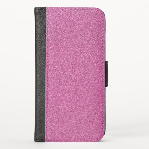 Pink Glitter Sparkly Glitter Background iPhone X Wallet Case