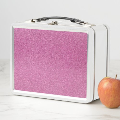 Pink Glitter Sparkly Glitter Background Metal Lunch Box
