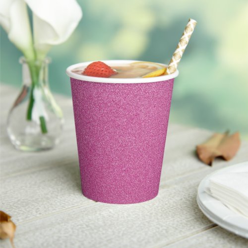 Pink Glitter Sparkly Glitter Background Paper Cups