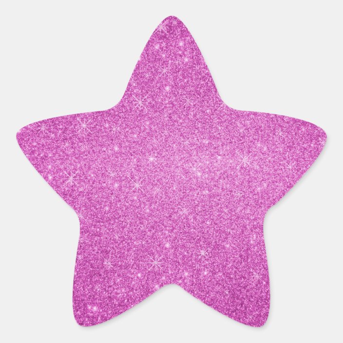 Pink glitter stars star sticker | Zazzle.com