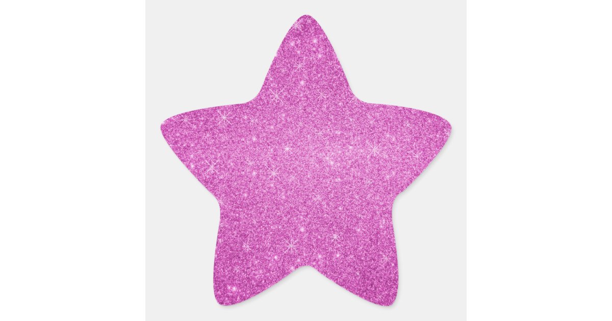 Pink glitter stars star sticker | Zazzle