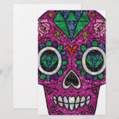 pink glitter sugar skull (Front/Back)
