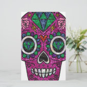 pink glitter sugar skull (Standing Front)