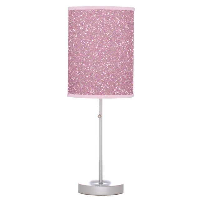 Pink Glitter Table Lamp (Front)