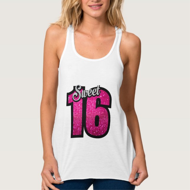 Pink Glitter Tank Top (Front)