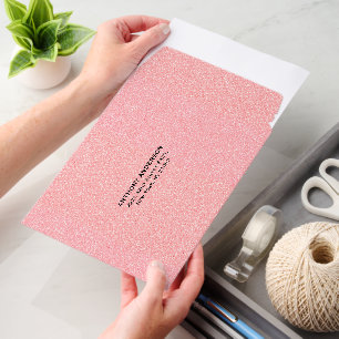 Pink Glitter Texture Envelope Mailers