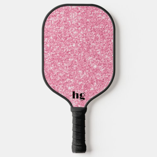 Pink glitter texture image pickleball paddle