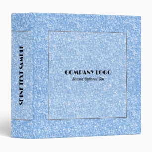 Pink Glitter Texture Print Silver Frame 3 Ring Binder