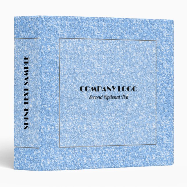 Pink Glitter Texture Print Silver Frame 3 Ring Binder (Front/Spine)