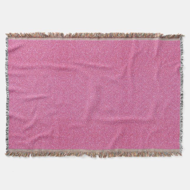 Pink Glitter Throw Blanket (Front)