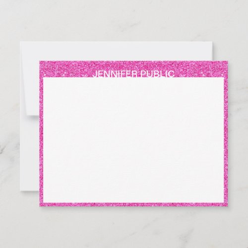 Pink Glitter Trendy Modern Design Elegant Template