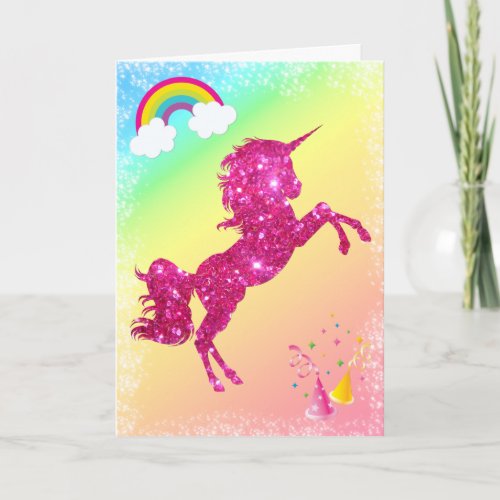 Pink Glitter Unicorn