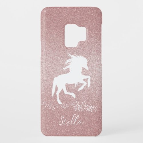 Pink Glitter Unicorn Case_Mate Samsung Galaxy S9 Case