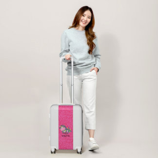 Pink Glitter Unicorn Party Rainbow Luggage