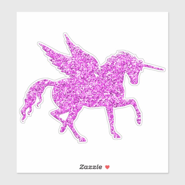 Pink Glitter Unicorn Sticker (Sheet)