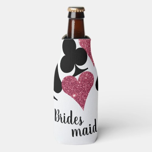 Pink Glitter Vegas Bridesmaid Bottle Cooler