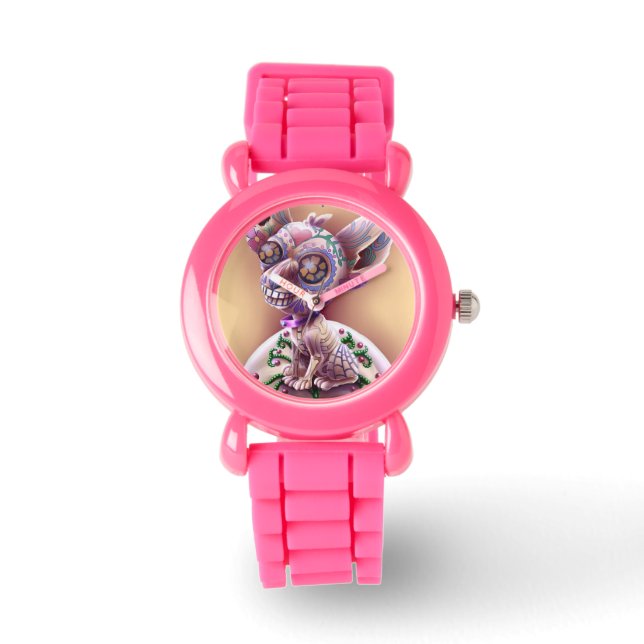 Pink Glitter watch Chico The Chihuahua (Front)