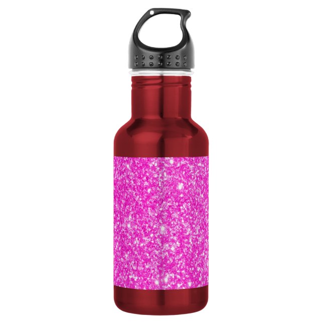 Pink Glitter Water Bottle (Front)