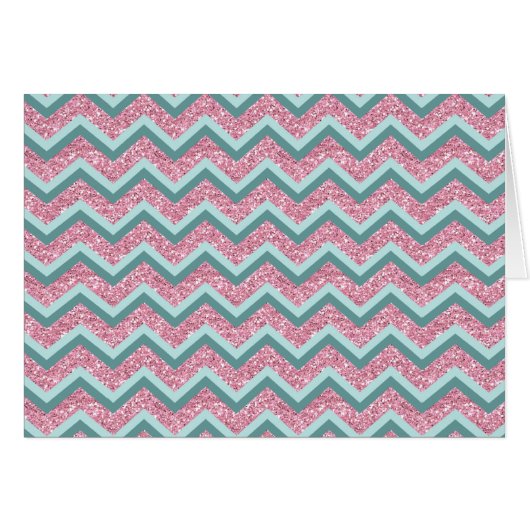 Pink Glitter ZigZag Pattern Cards (Front Horizontal)