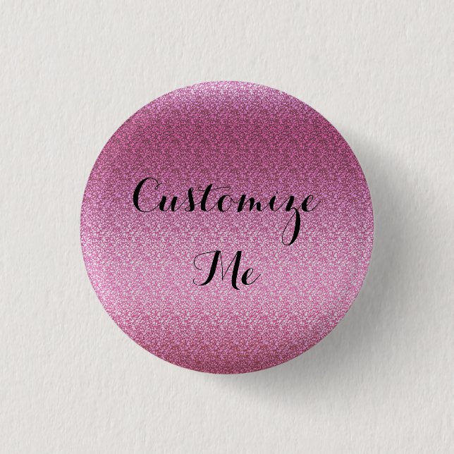 Pink Glittery Gradient Button (Front)