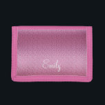 Pink Glittery Gradient Tri-fold Wallet<br><div class="desc">Pink glittery gradient design.
A digital abstract artwork inspired by my friend's daughter who loves all things pink and shiny.</div>