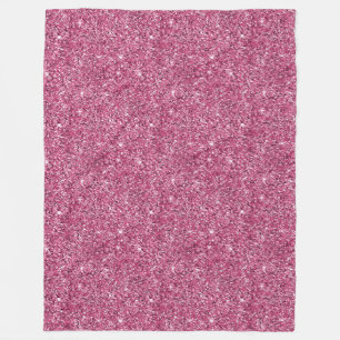 Pink Glitz Glitter  Fleece Blanket