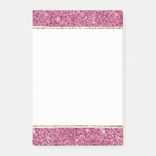 Pink Glitz Glitter Post-it Notes