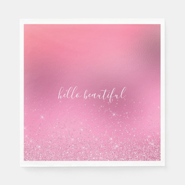 Pink Glitz Napkins (Front)