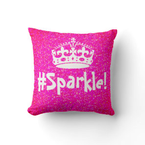 Pink Glitz, Royal Sparkle, Princess Throw Pillow