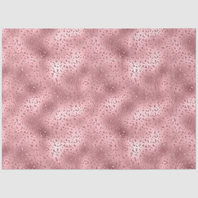 Pink Glitzy Cheetah Print Tissue Paper (Front)