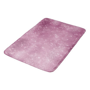 Pink Glitzy Chic Glam Sparkle Bath Mat