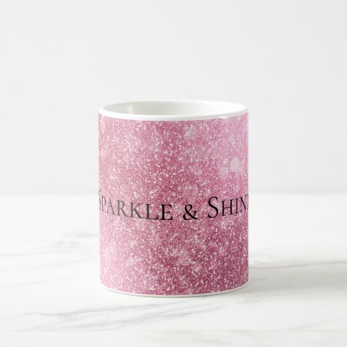 Pink Glitzy Sparkle Personalized  Coffee Mug