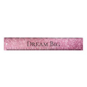 Pink Glitzy Sparkle Personalized Ruler