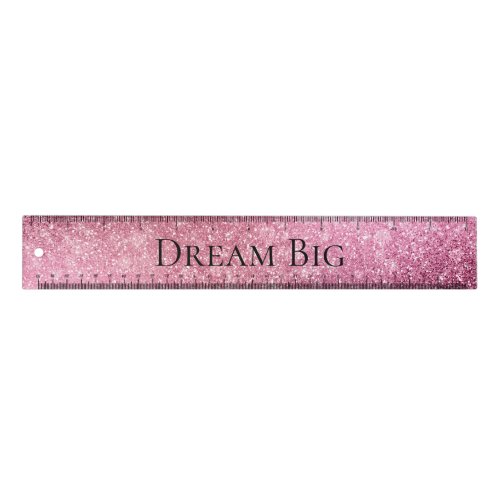 Pink Glitzy Sparkle Personalized  Ruler