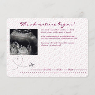 Pink Globe Passport Travel Books for Baby Enclosure Card