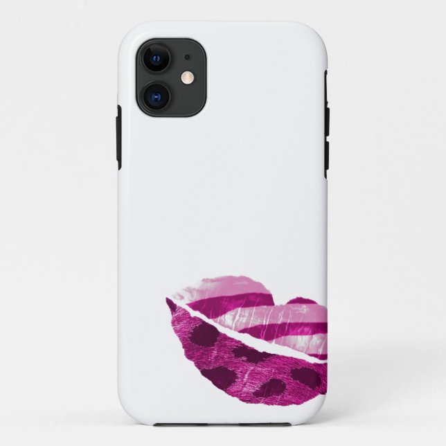 Pink Glossy Wild Lips Case-Mate iPhone Case (Back)