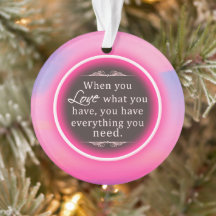 Pink Glow Ring Christmas Ornament